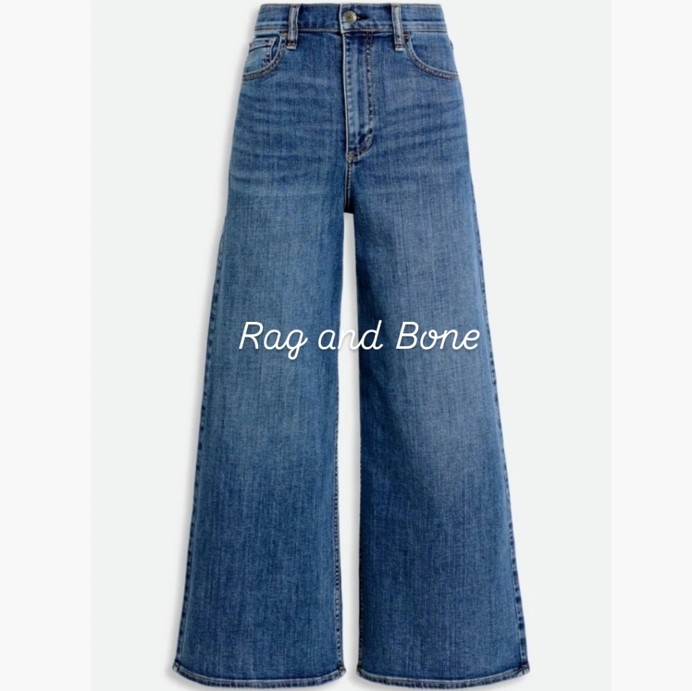 Rag & Bone Serena Wide Leg High Waist   Jeans 32/12